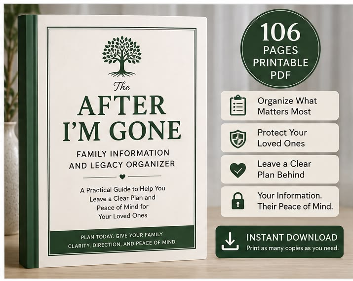 After I’m Gone Legacy Organizer & End-of-Life Planner