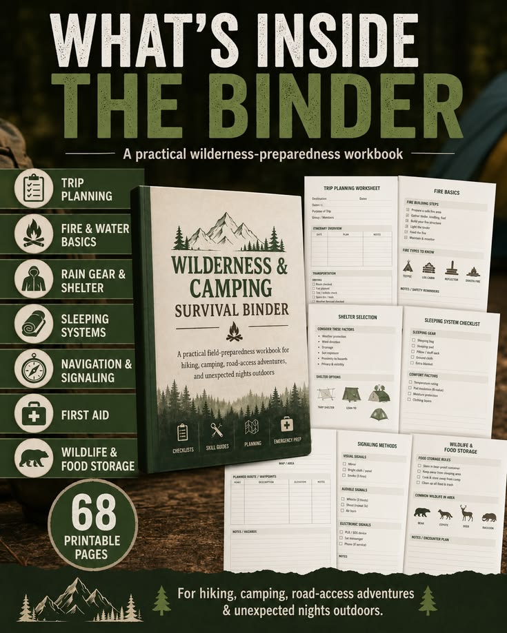 Wilderness & Camping Survival Binder