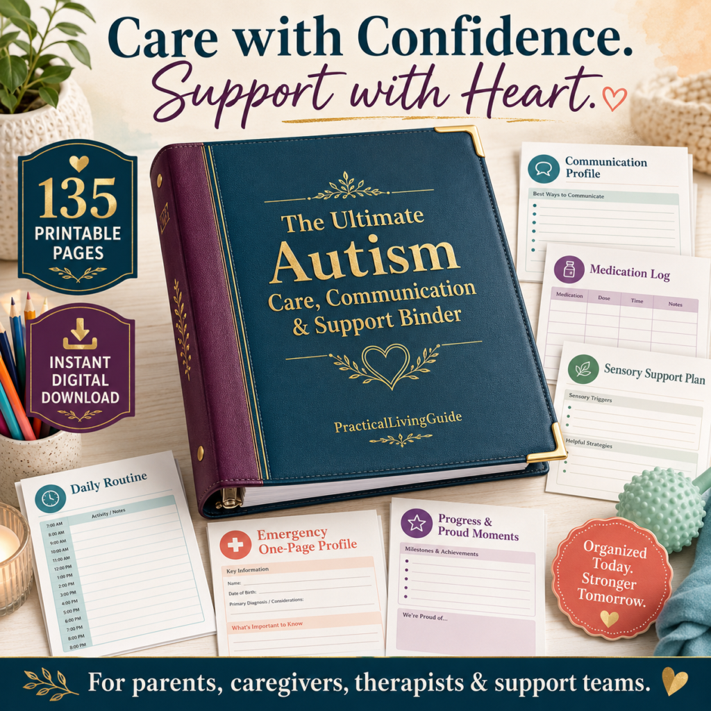 Autism Care Communication Support Binder